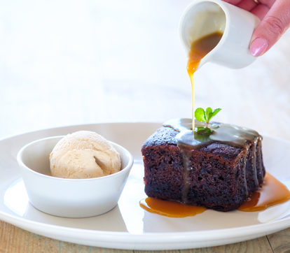 sticky toffee pudding at the harbour