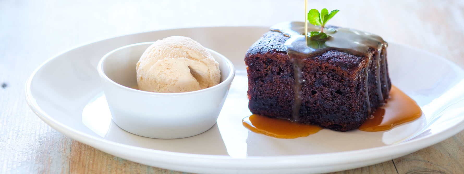 sticky toffee pudding at the harbour